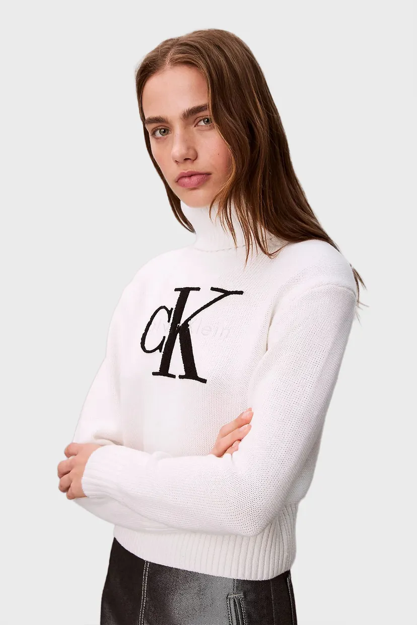 Женский белый гольф CHENILLE 6