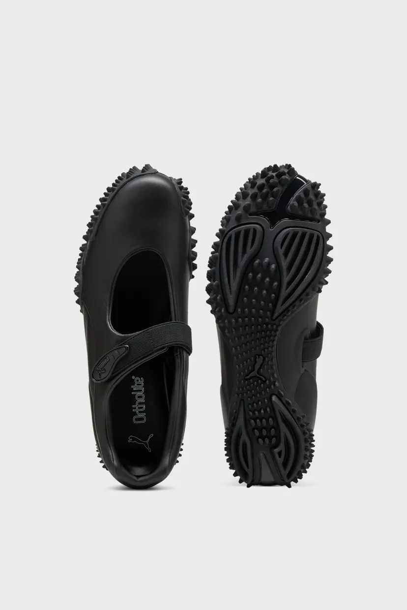 Женские черные кожаные балетки Mostro Fey Leather Shoes Unisex 6