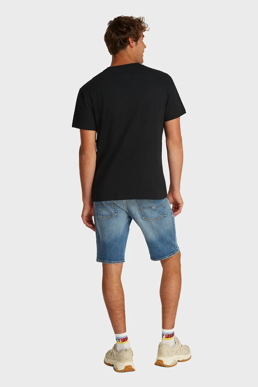Чоловіча чорна футболка REG GRAPHIC SLUB TEE EXT 3