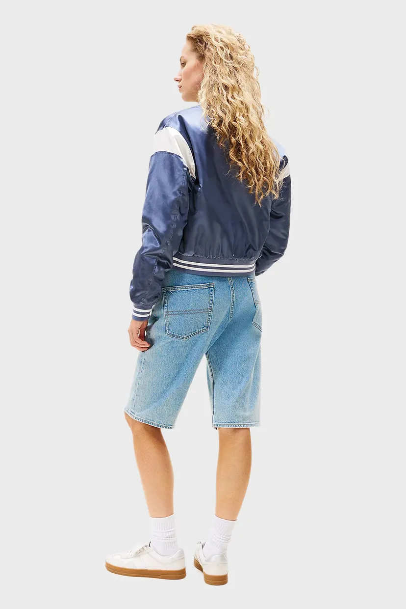 Жіночий темно-синій бомбер TJW SCRIPT VARSITY JACKET 3