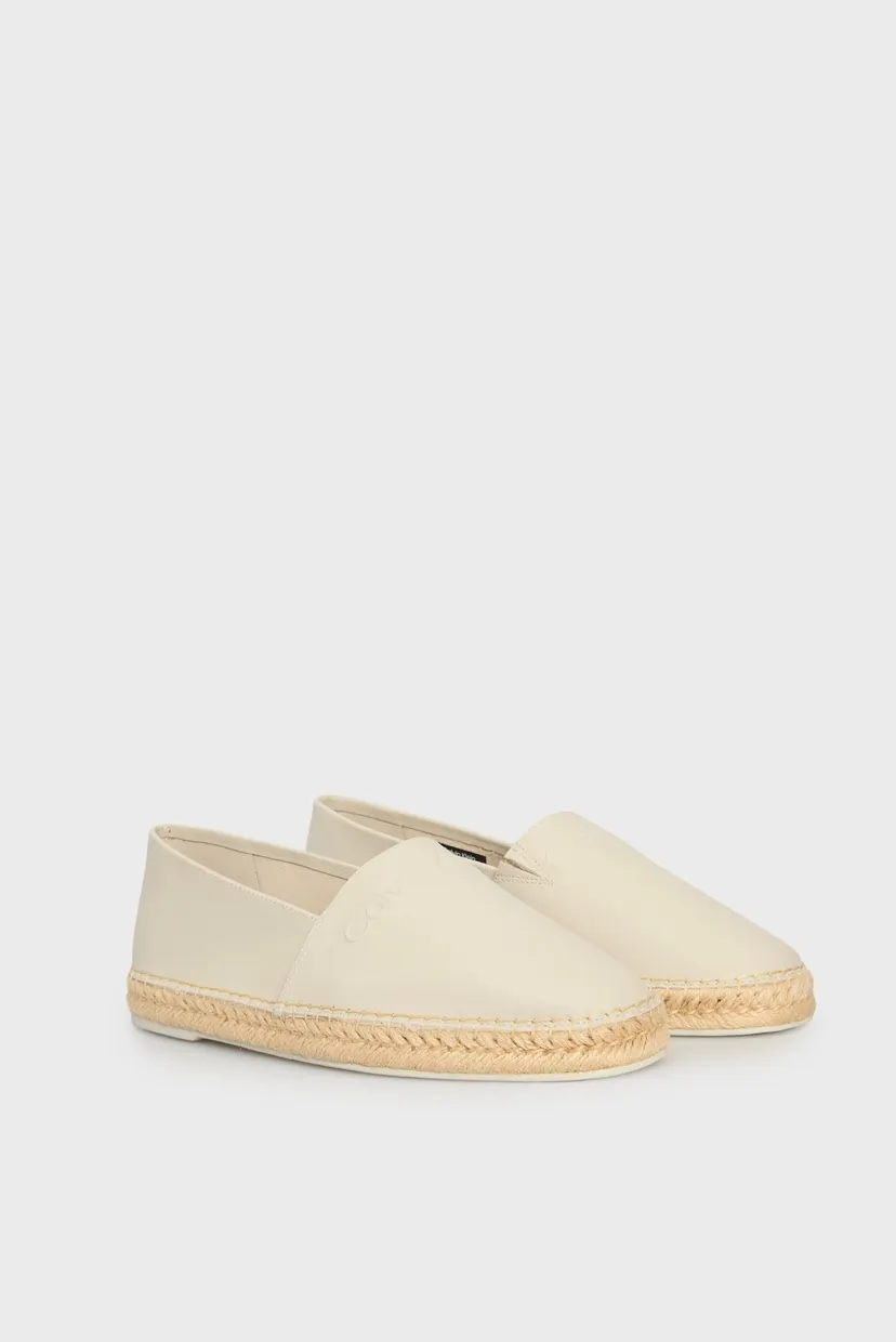 Мужские бежевые кожаные эспадрильи ESPADRILLE LTH 3