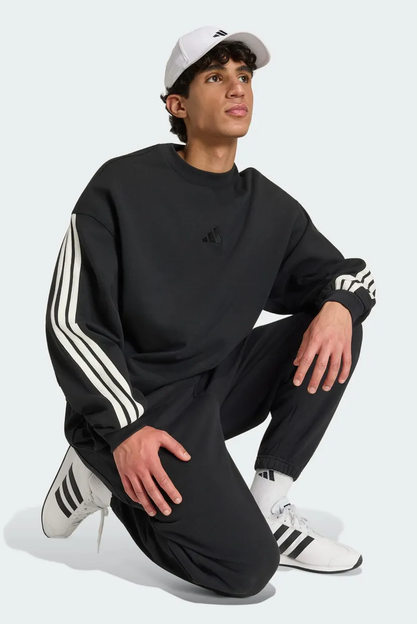 Чоловічий чорний світшот ADIDAS KIT 3-STRIPES 4