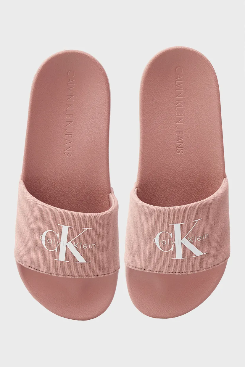 Женские розовые слайдеры MONOGRAM 4