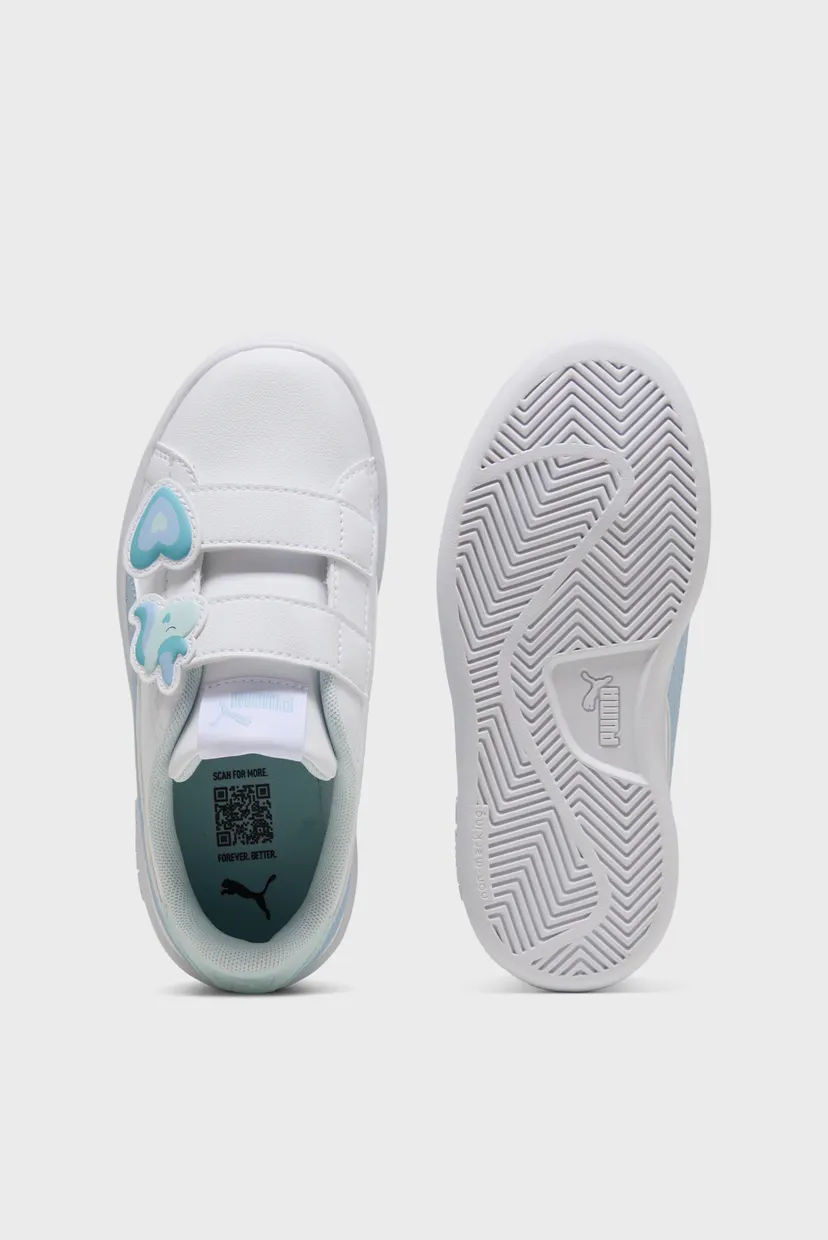 Дитячі білі кеди PUMA Smash 3.0 Badges Kids' Sneakers 4