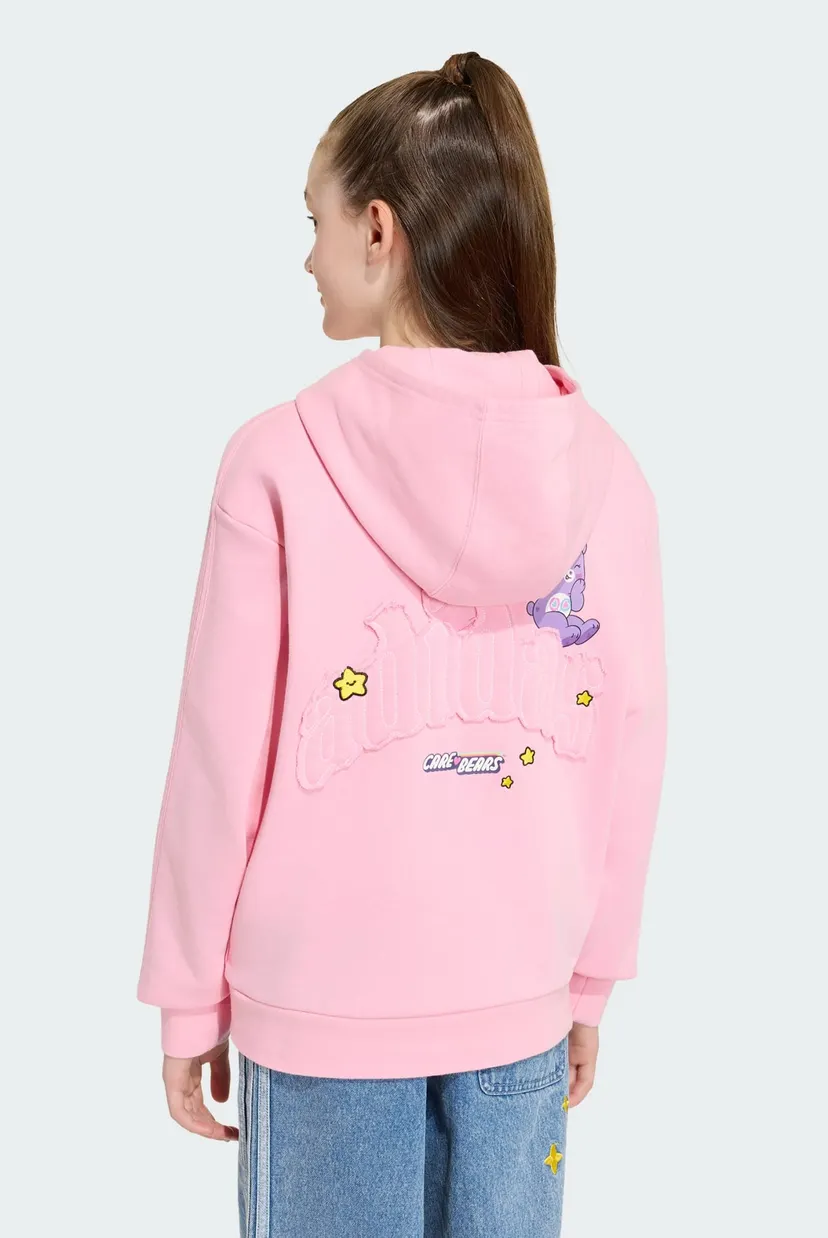 Детское розовое худи adidas CARE BEARS BOXY CROPPED 4