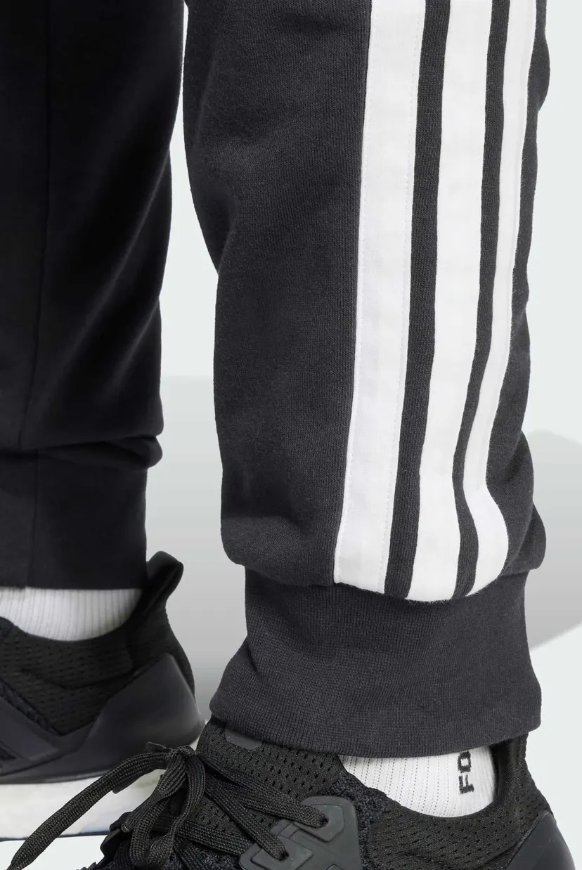 Мужские черные спортивные брюки Essential 3-Stripes French Terry 5