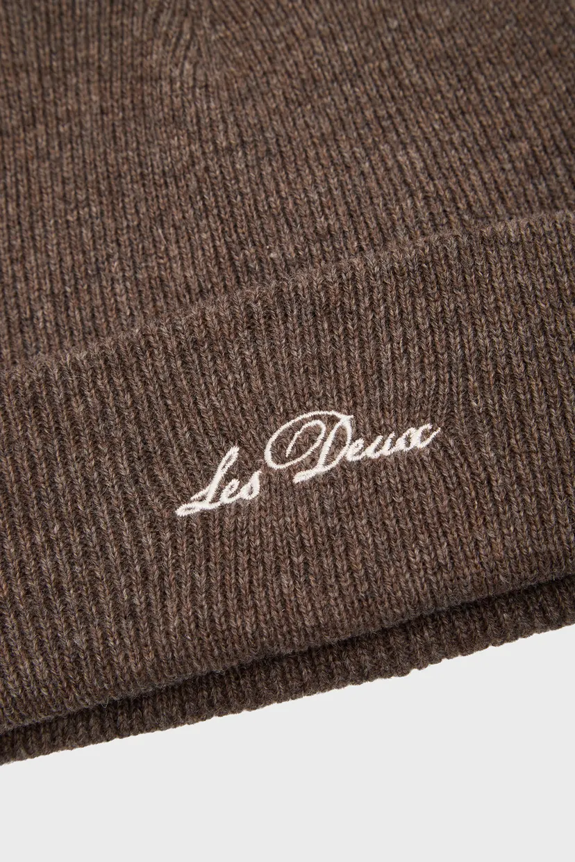 Чоловіча коричнева вовняна шапка Wayne Embroidered 3