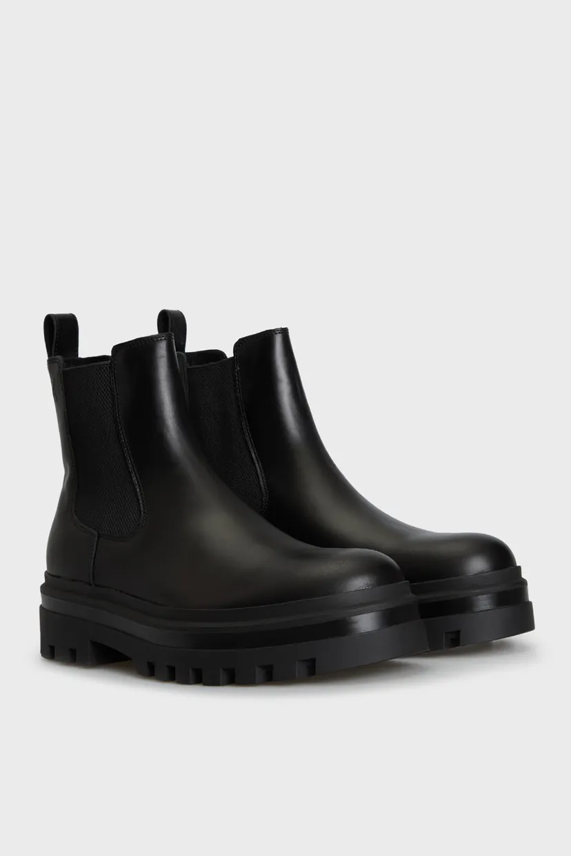 Чоловічі чорні шкіряні челсі LUGGED CHELSEA BOOT 3