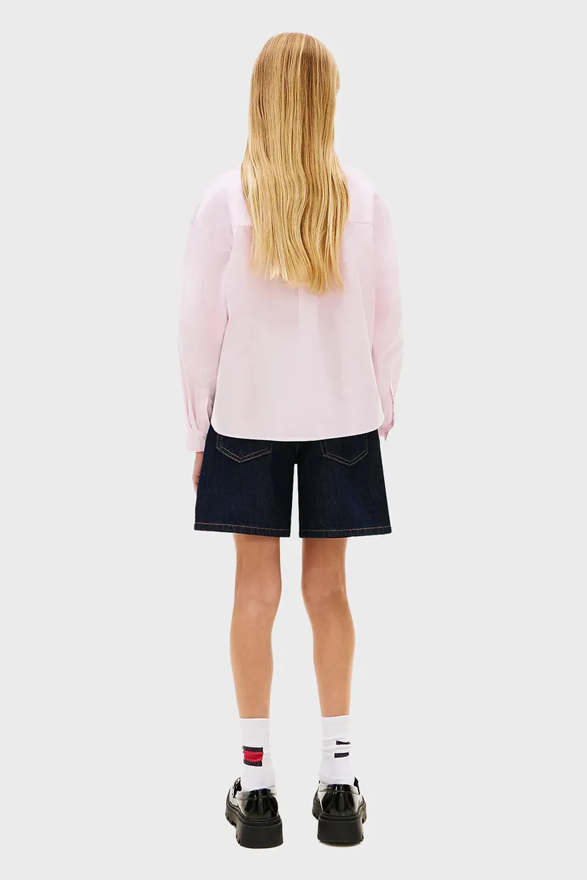 Детская розовая рубашка POPLIN 3