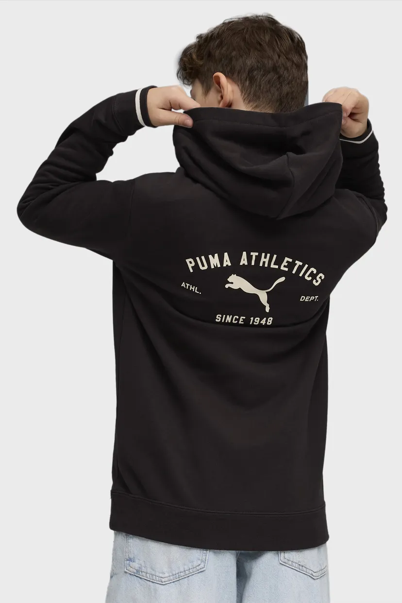 Детское черное худи PUMA Class Graphic Hoodie Youth 3