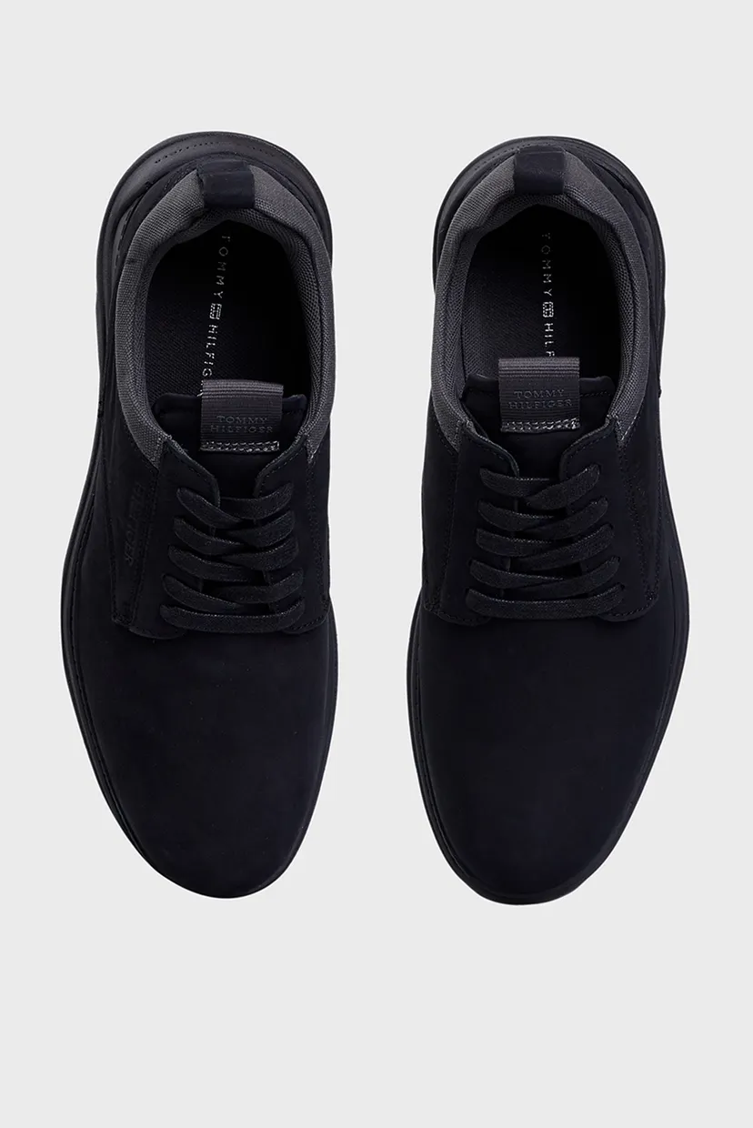 Мужские черные кожаные кроссовки HILFIGER NUBUCK MIX HYBRID SHOE 4