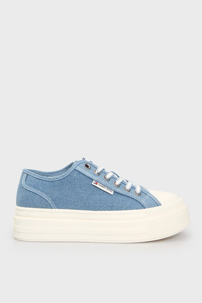 Жіночі блакитні джинсові кеди FOXING Tommy Jeans EN0EN02736 — MD