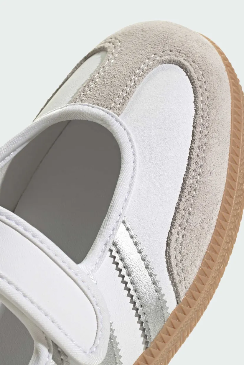 Женские белые кожаные балетки Samba Jane 8