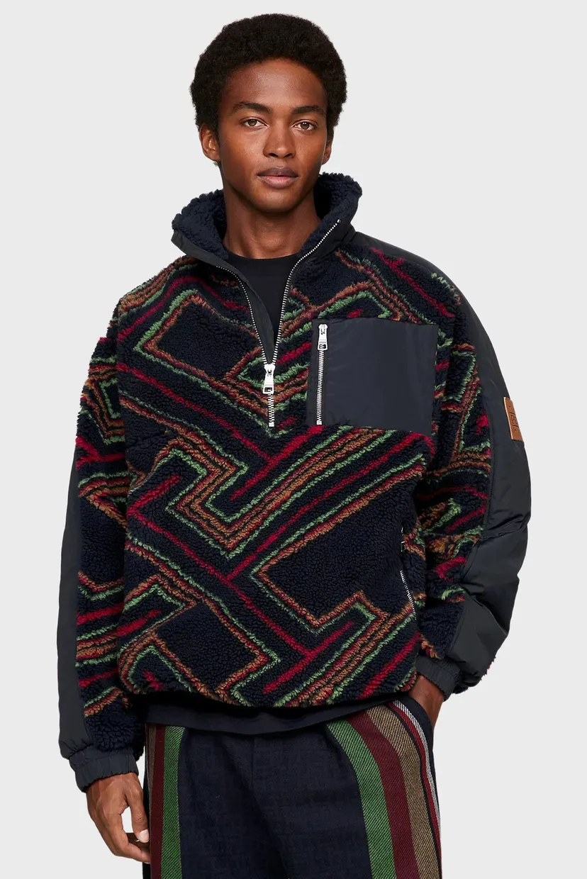 Темно-синий анорак с узором Tommy x Pendleton (унисекс) 3
