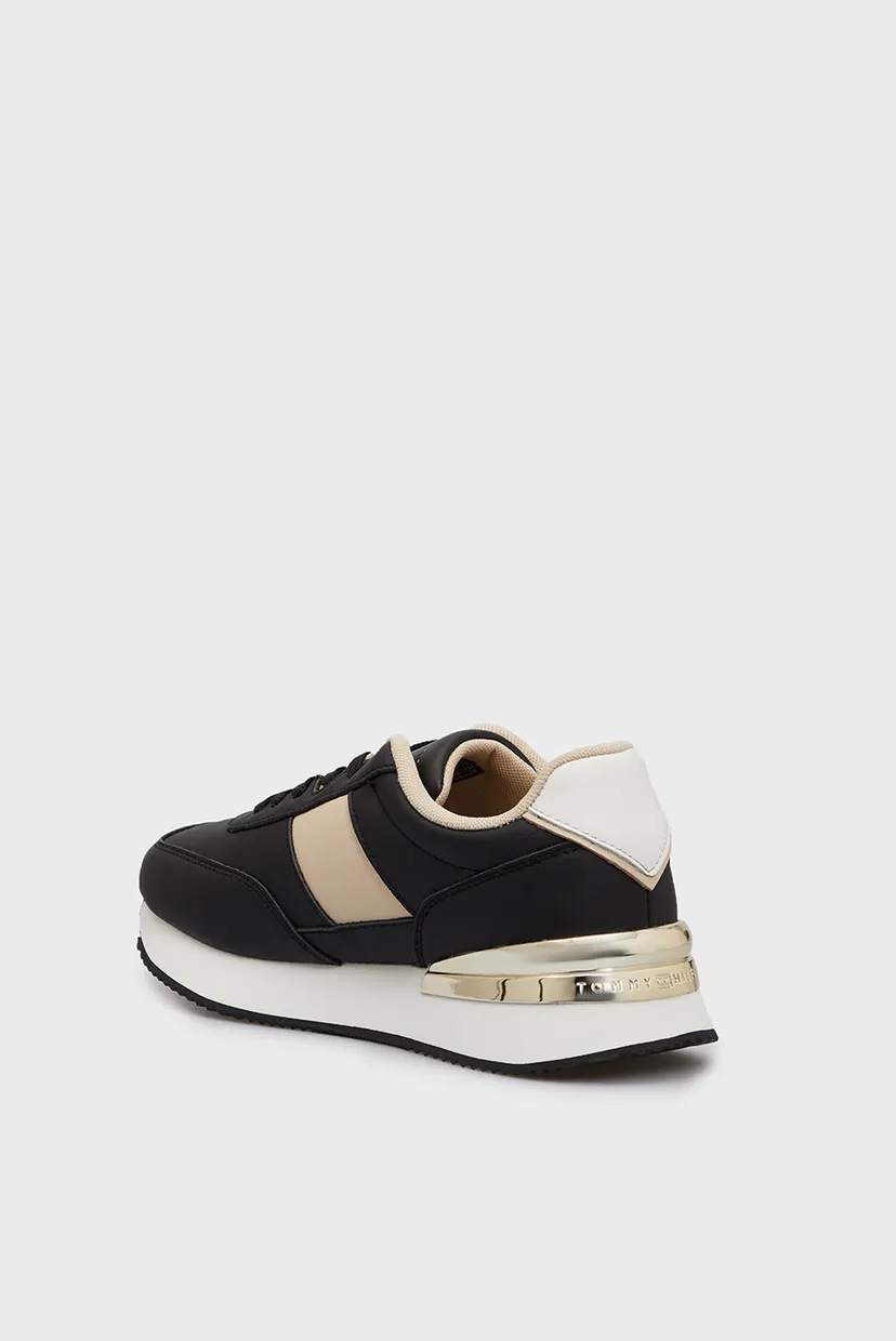 Жіночі чорні шкіряні кросівки TH ELEVATED FEMININE RUNNER HW 5