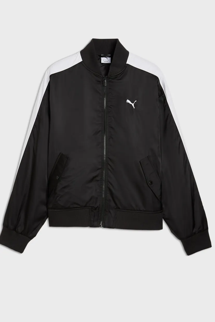 Черный бомбер T7 Bomber Jacket Unisex (унисекс) 6