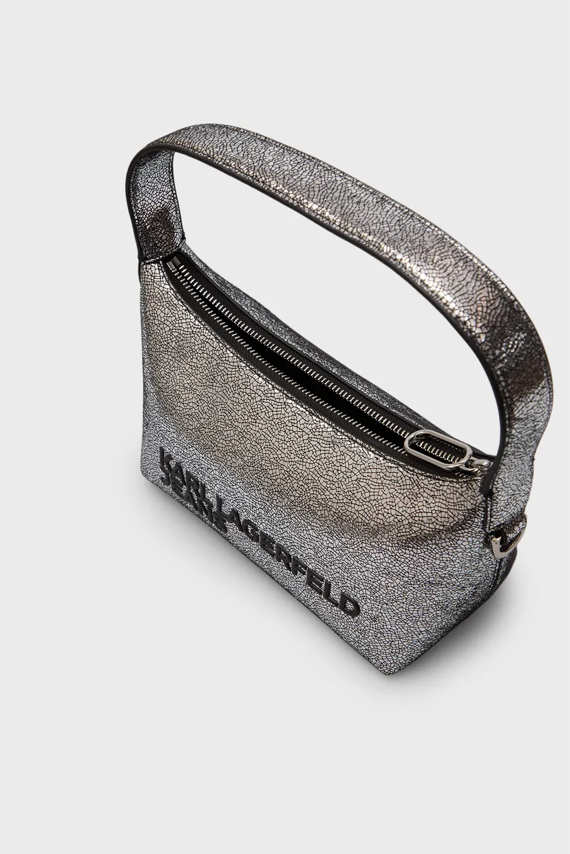 Жіноча срібляста сумка essential logo top handle 5