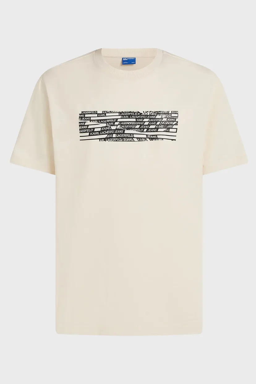 Чоловіча біла футболка REG SS TAPE LOGO 5