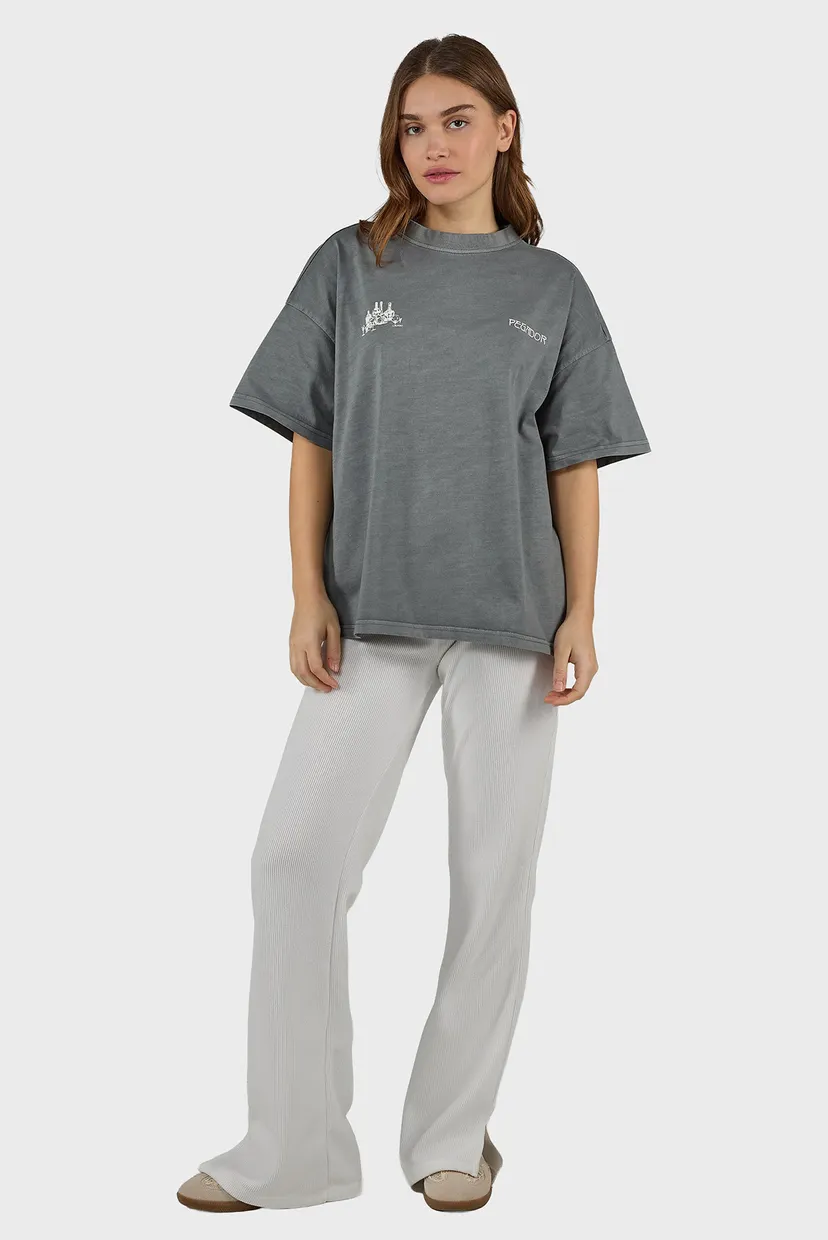 Жіноча сіра футболка Sigtuna Heavy Oversized 3