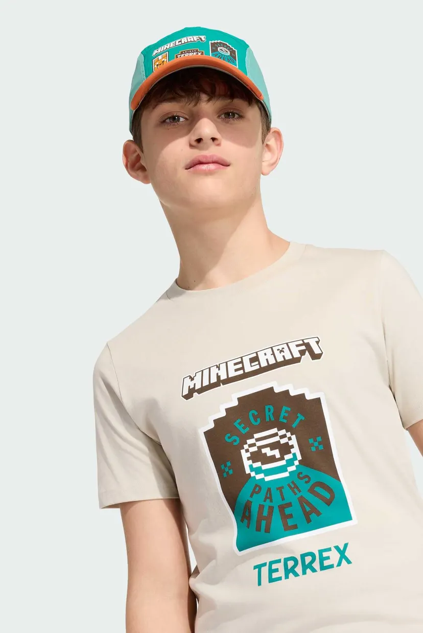 Дитяча бежева футболка adidas Minecraft 7