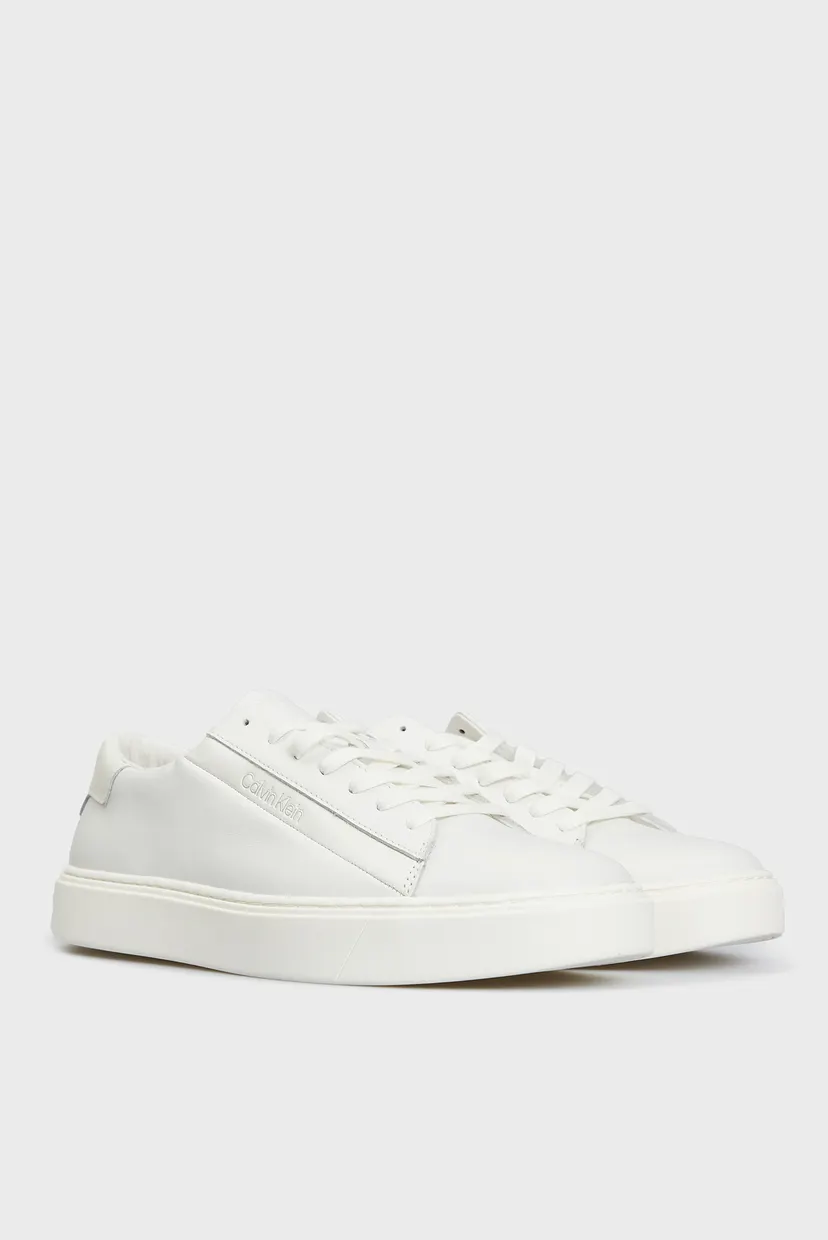 Чоловічі білі шкіряні снікерcи LOW TOP LACE UP LTH 3
