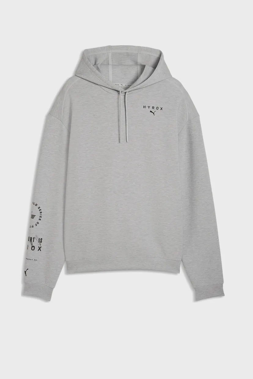 Чоловіче сіре худі PUMA x HYROX CLOUDSPUN Hoodie Men 6
