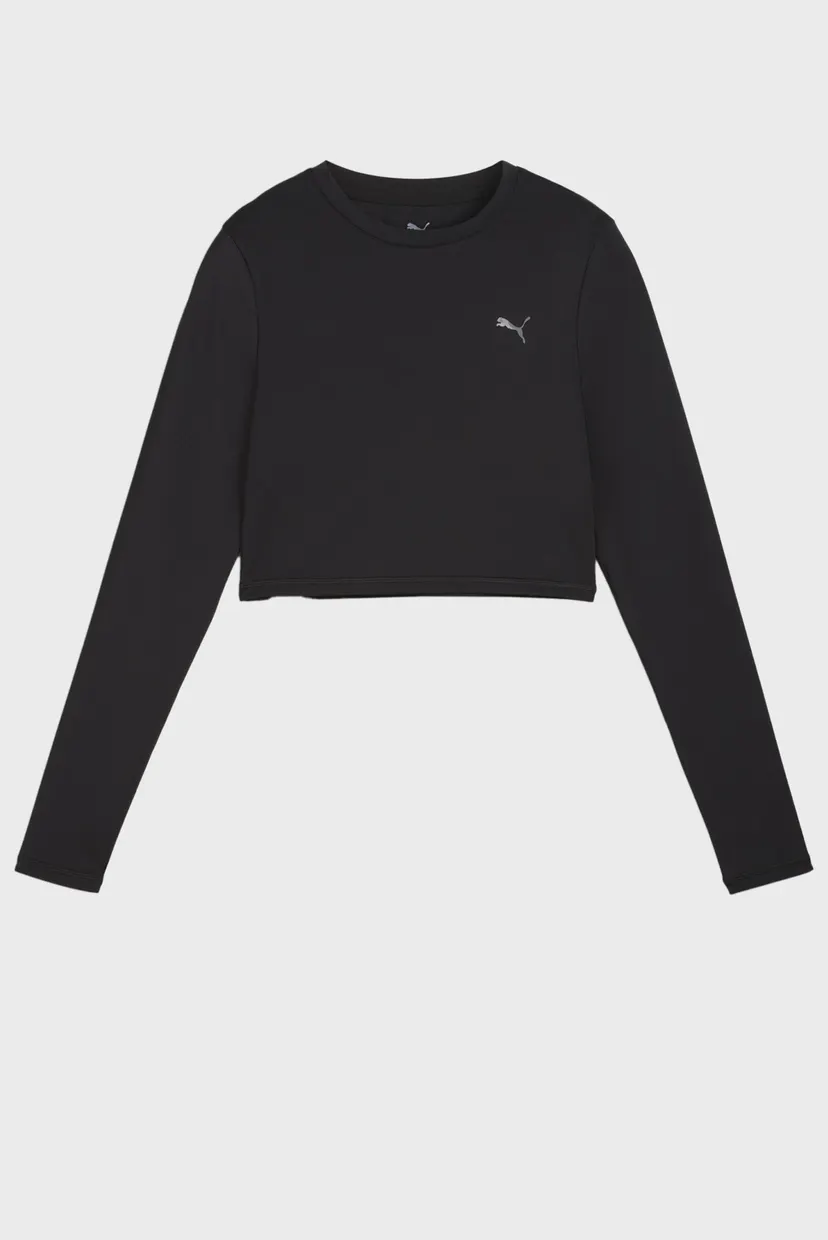 Жіночий чорний лонгслів PUMA SHAPE Long Sleeve Cropped Top Women 4