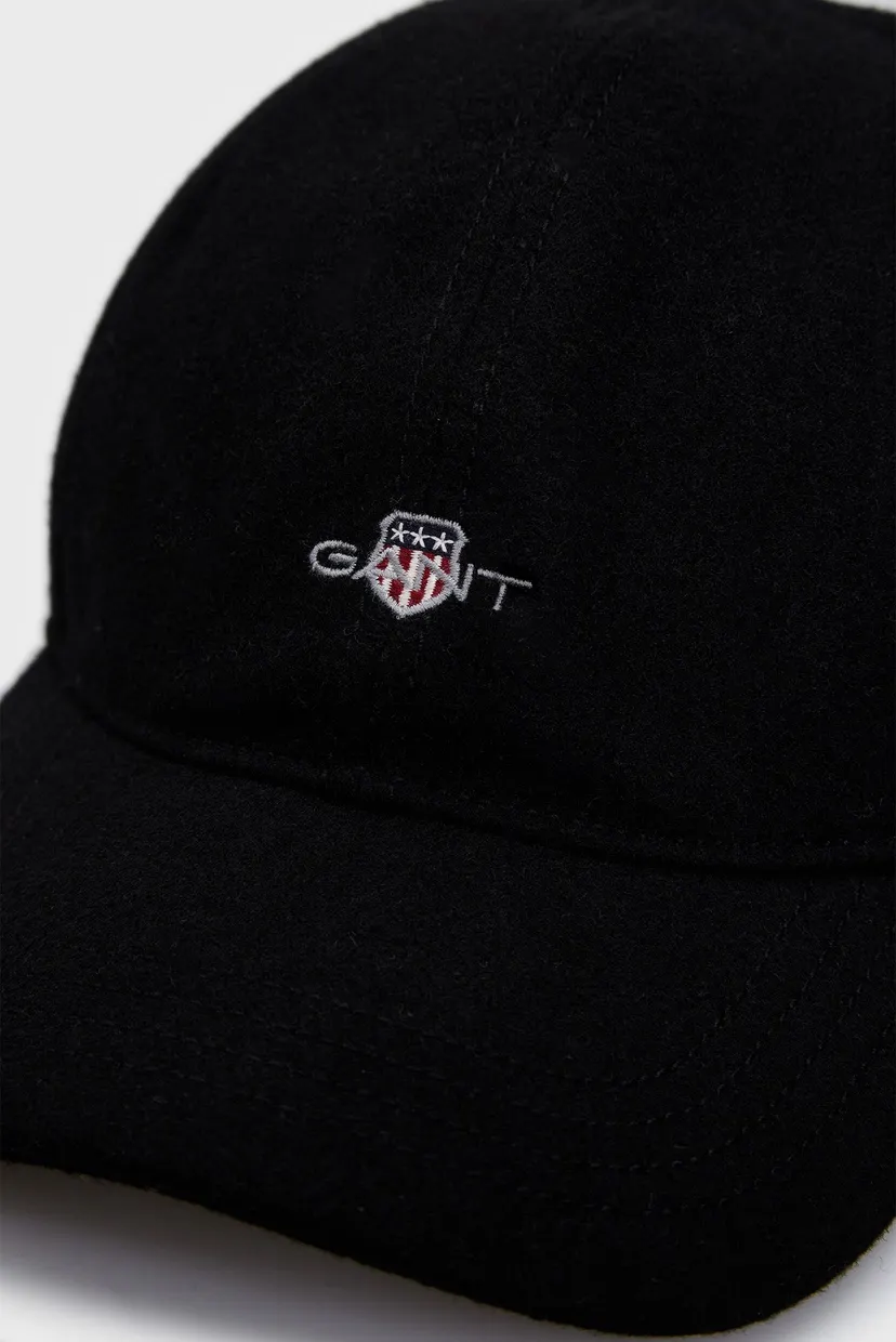 Мужская черная шерстяная кепка SHIELD MELTON CAP 3
