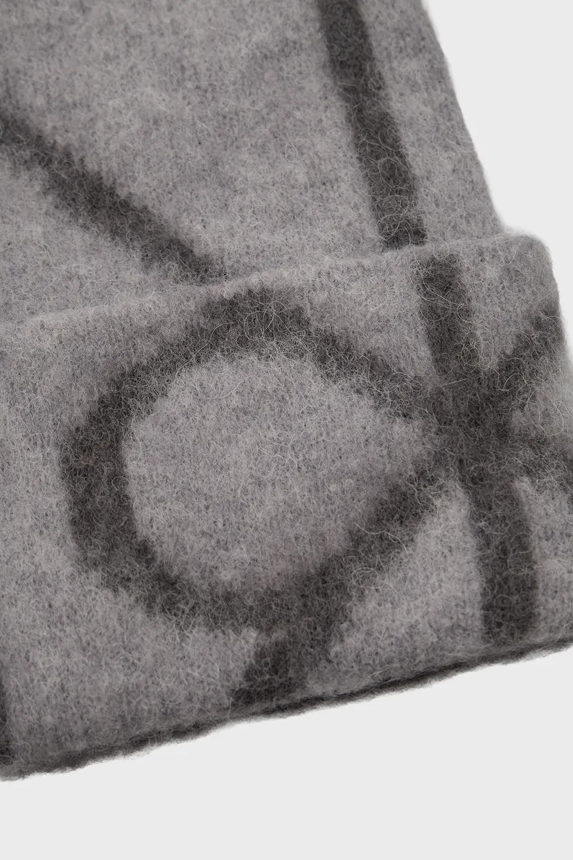 Чоловіча сіра шапка з візерунком BRUSHED 4