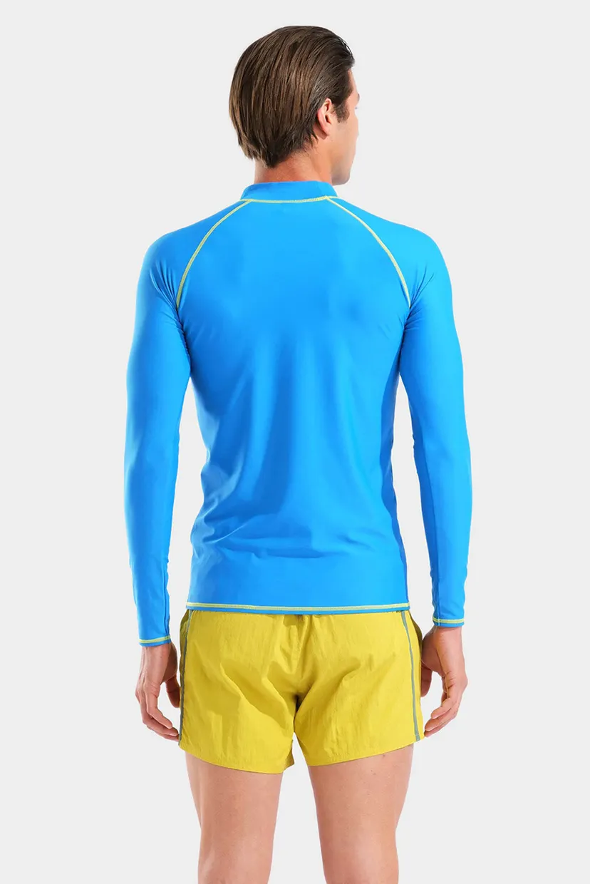 Мужской голубой лонгслив RASH VEST L/S GRAPHIC 3
