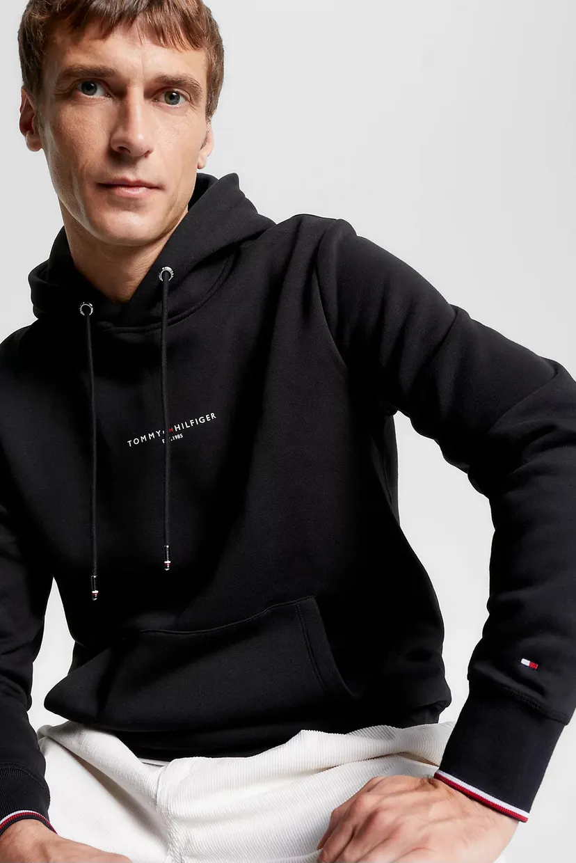 Чоловіче чорне худі TOMMY LOGO TIPPED HOODY 4
