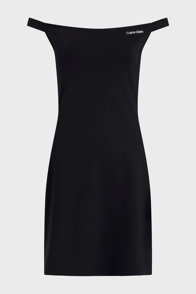 Жіноча чорна сукня LOGO MILANO BARDOT DRESS 5