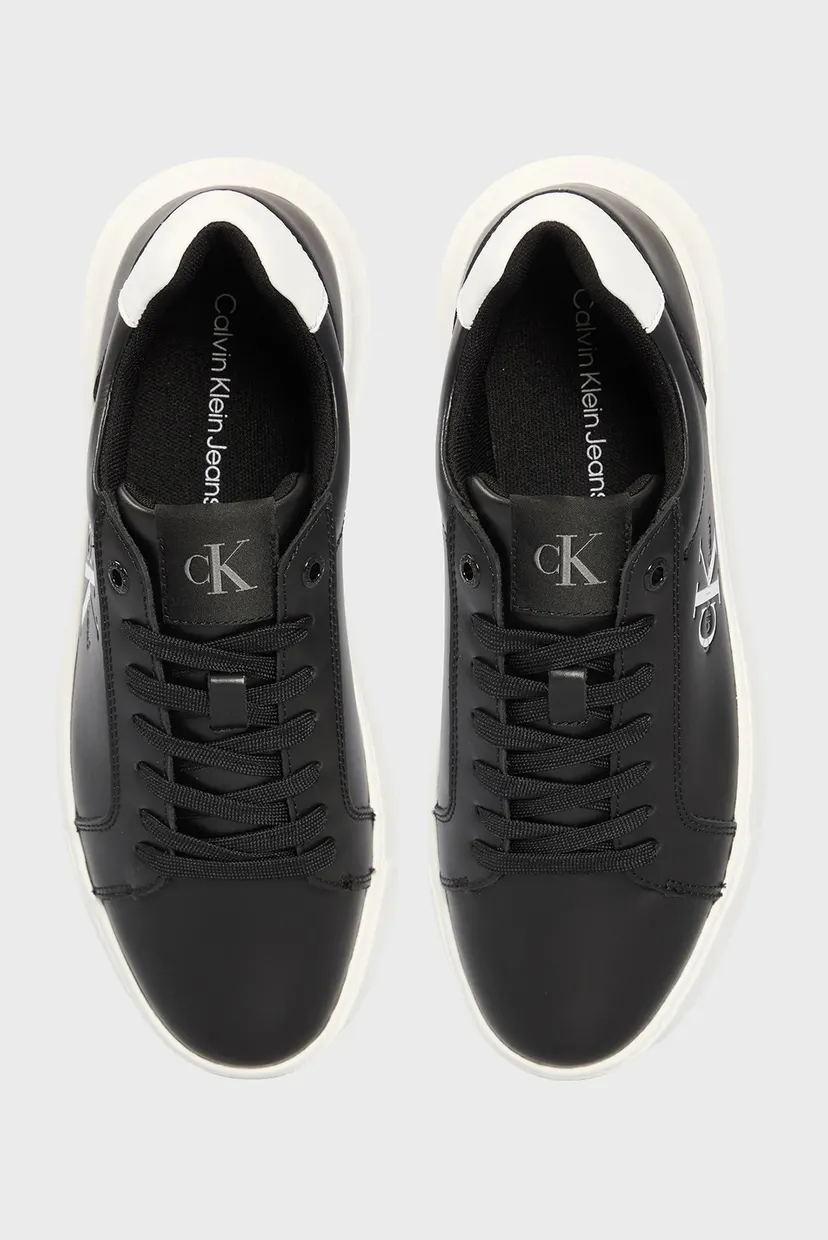 Жіночі чорні шкіряні снікерси CHUNKY CUPSOLE MONO 4