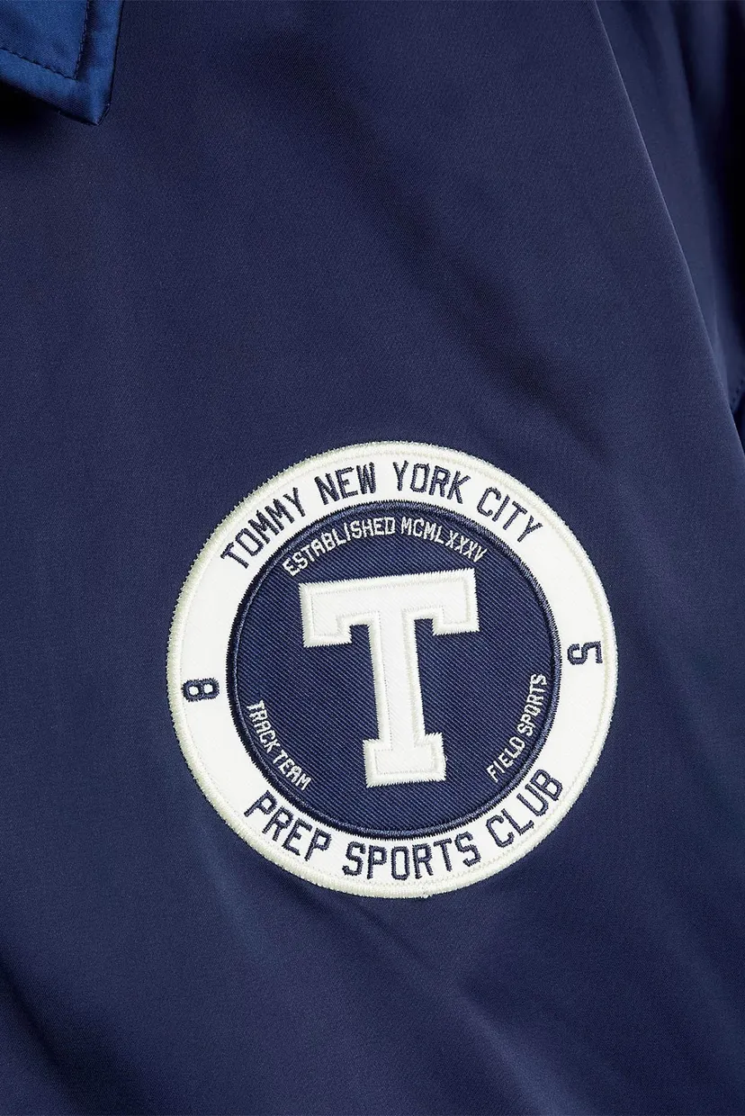 Мужская темно-синяя куртка TJCU LONG VARSITY COACH 6