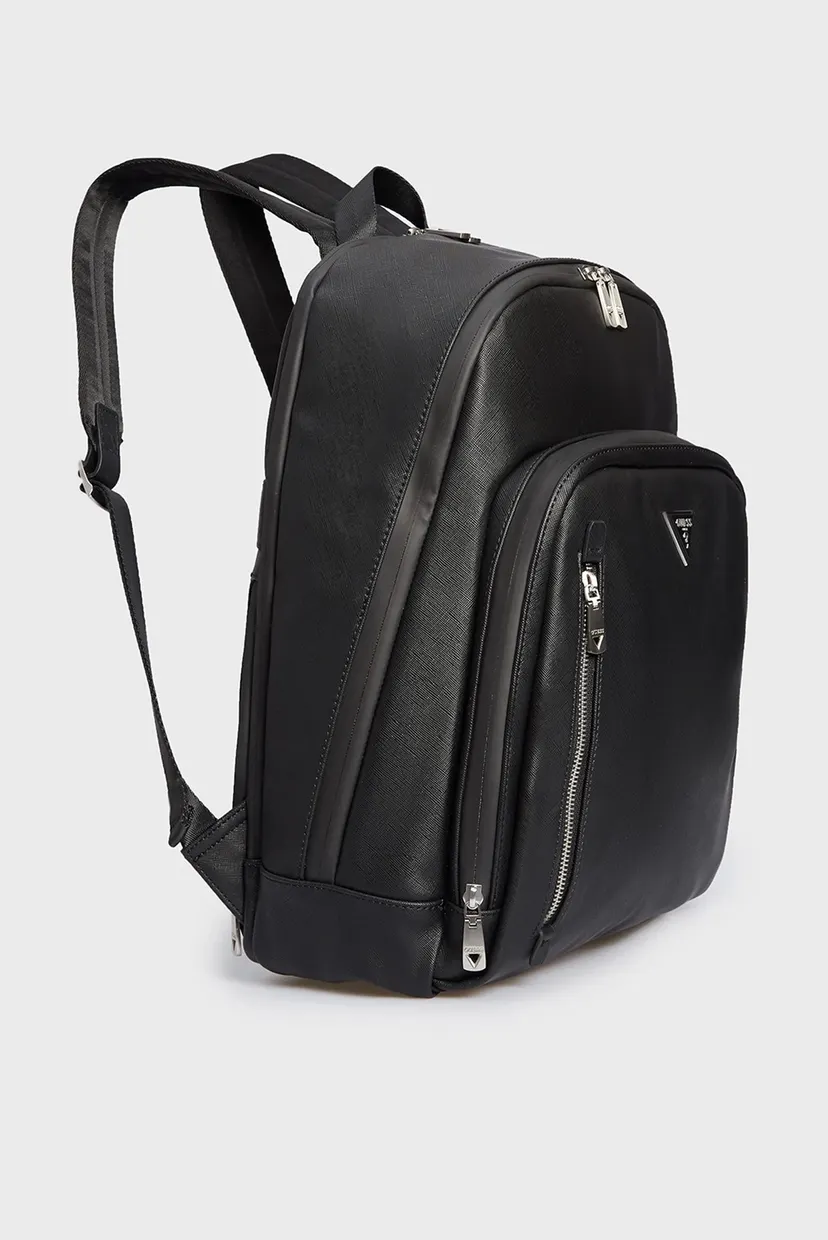 Мужской черный рюкзак CERTOSA SFNO VRTCL ZIP 3