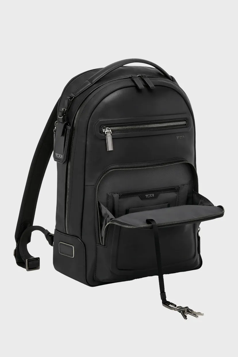 Черный кожаный рюкзак TUMI HARRISON 4