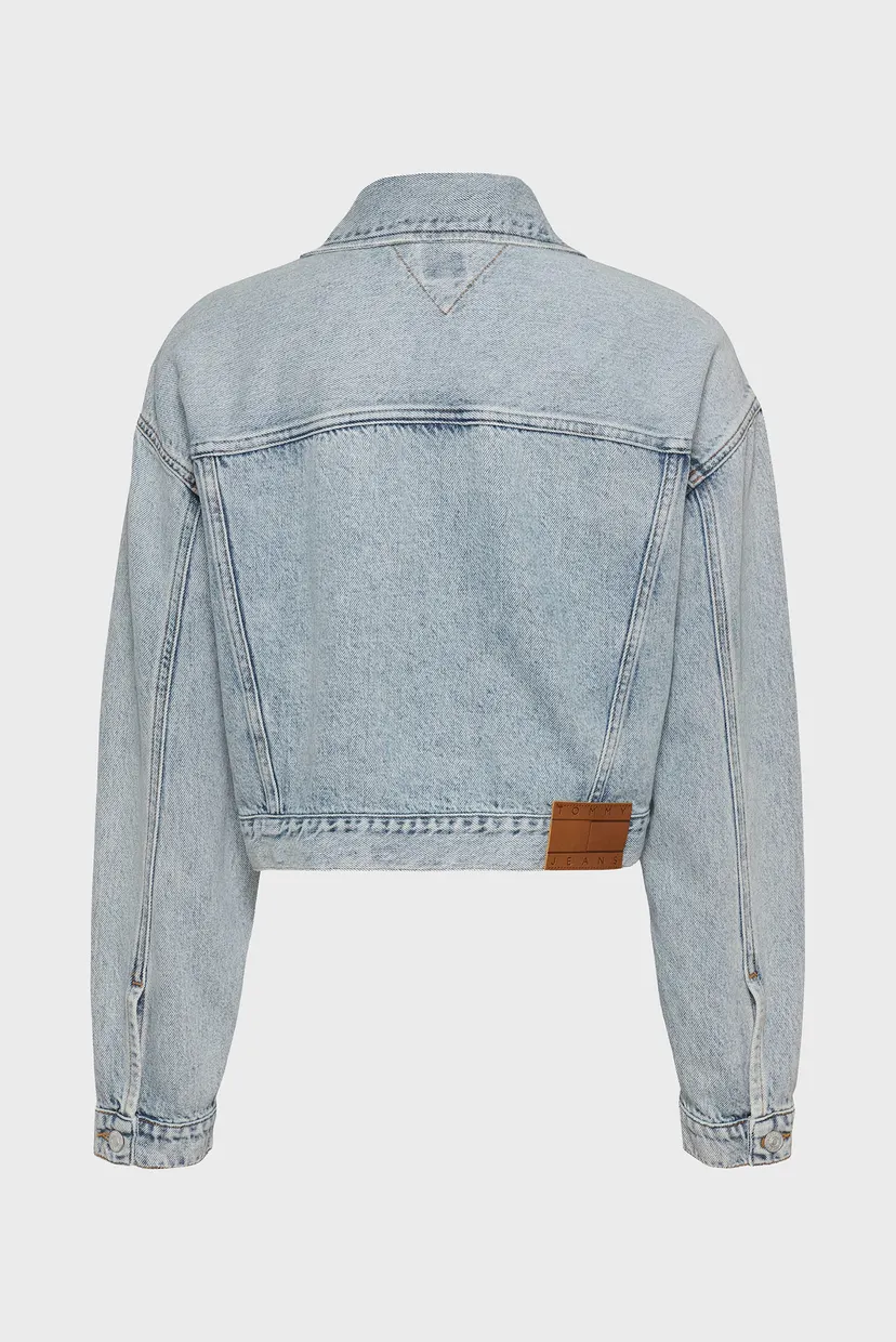 Жіноча блакитна джинсова куртка CROP TRUCKER 7