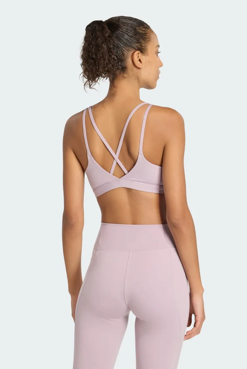 Женский сиреневый топ adidas All Me Essentials Medium Support 3