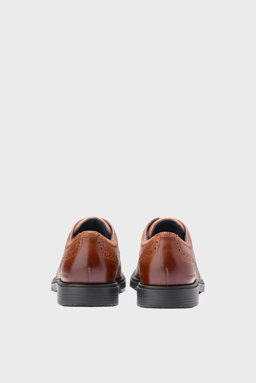 Мужские коричневые кожаные броги GrandFlex Dress Wingtip Oxford 5
