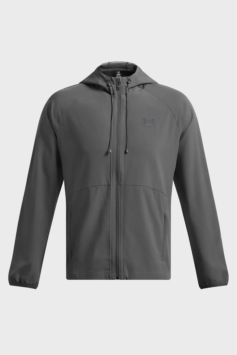 Чоловіча сіра вітровка UA Vibe Woven Jacket 4