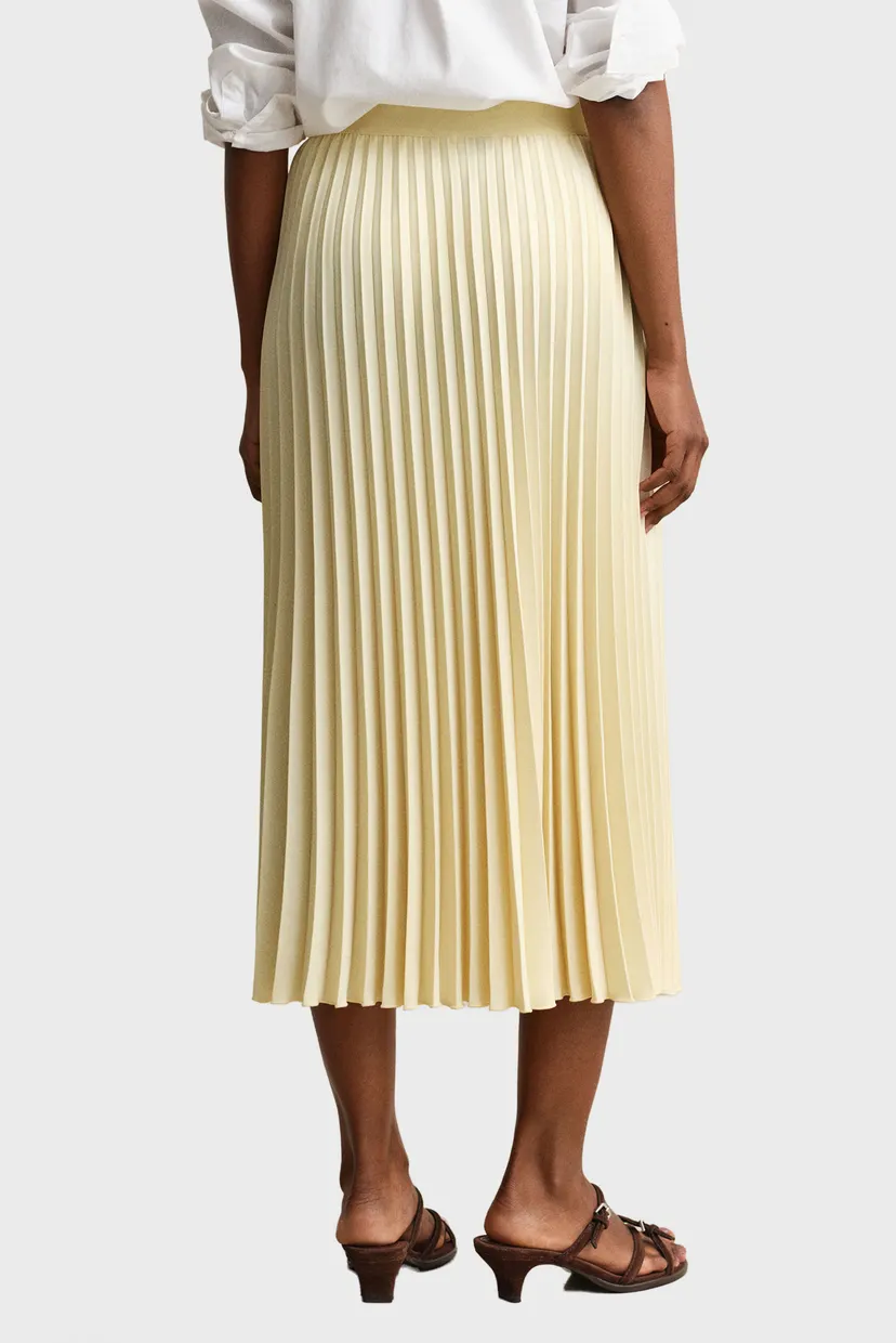 Жіноча жовта плісирована спідниця PLEATED MIDI 3