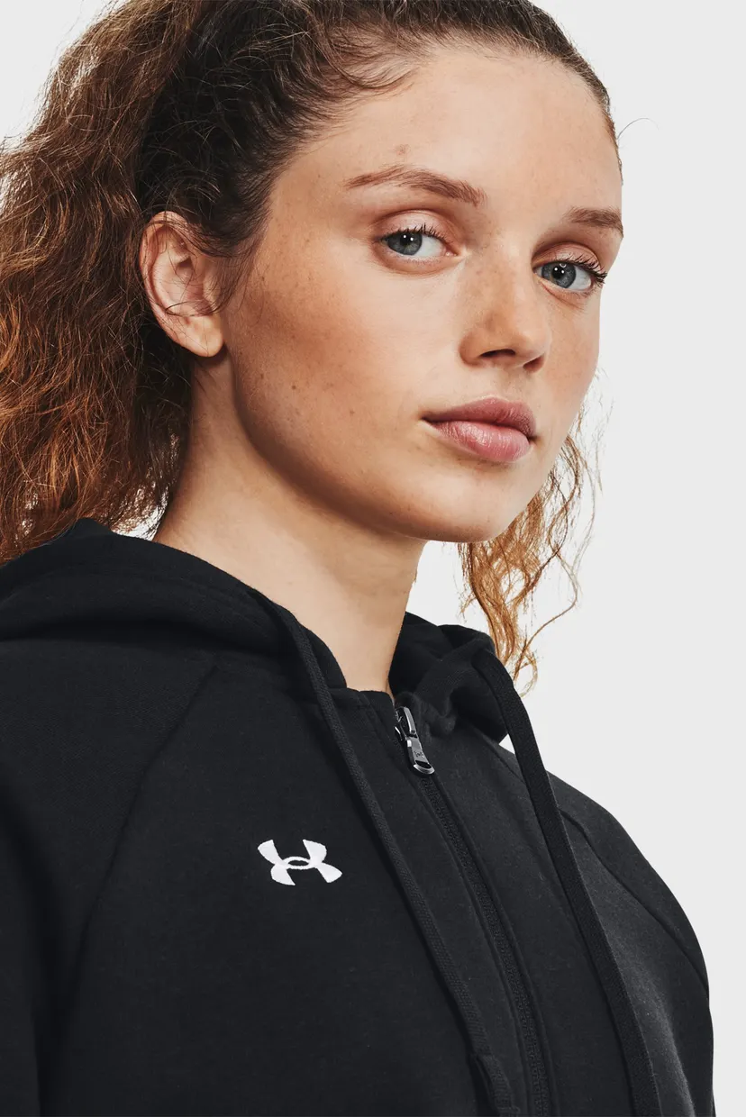 Жіноче чорне худі UA Rival Fleece FZ Hoodie 4