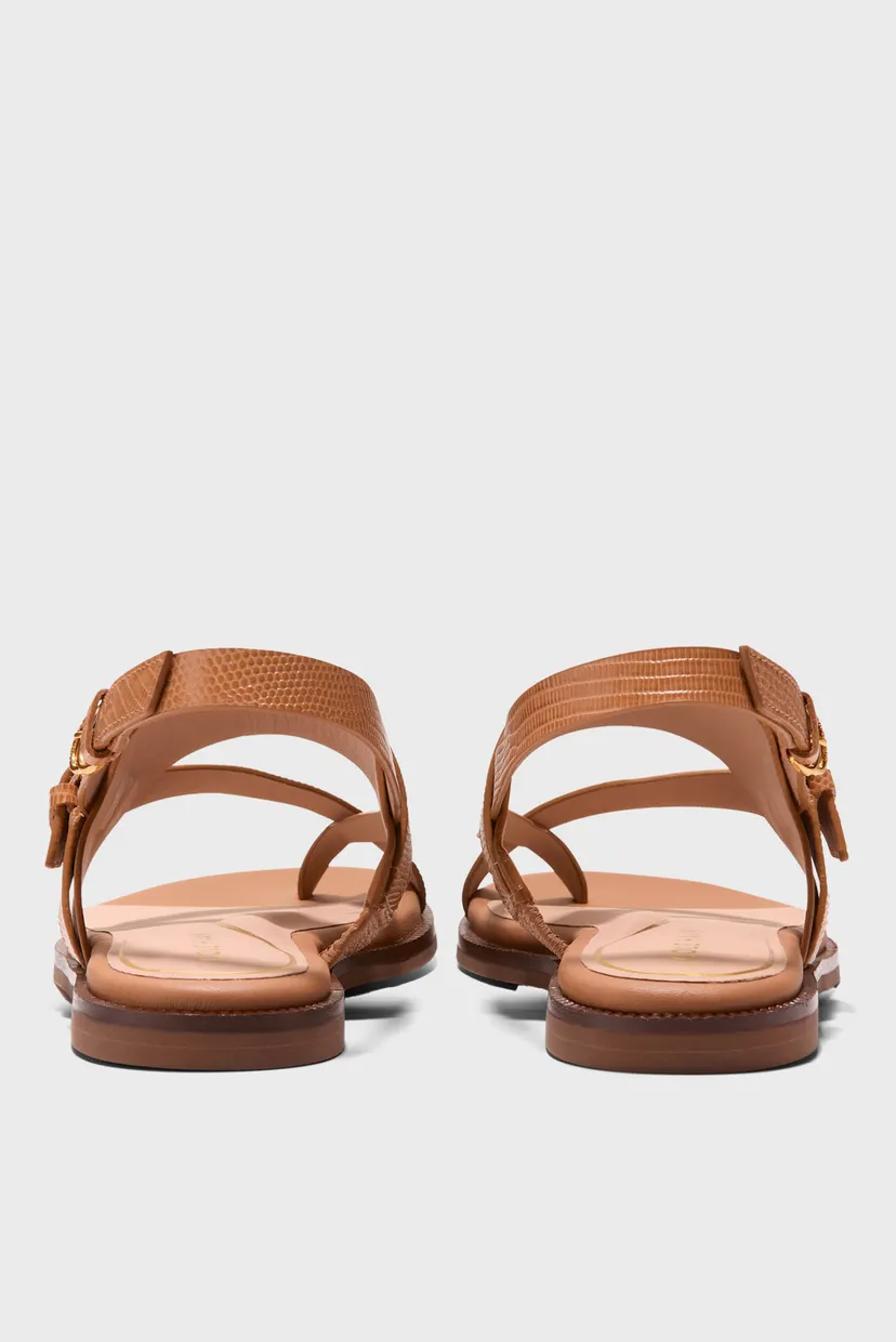 Жіночі коричневі шкіряні сандалі Anica Lux Buckle Sandal 5