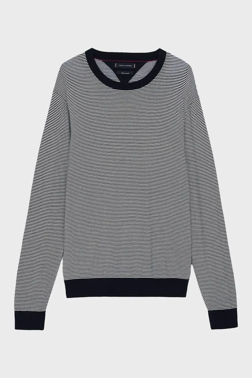 Чоловічий темно-синій джемпер у смужку DC COTTON LYOCELL CREWNECK 5