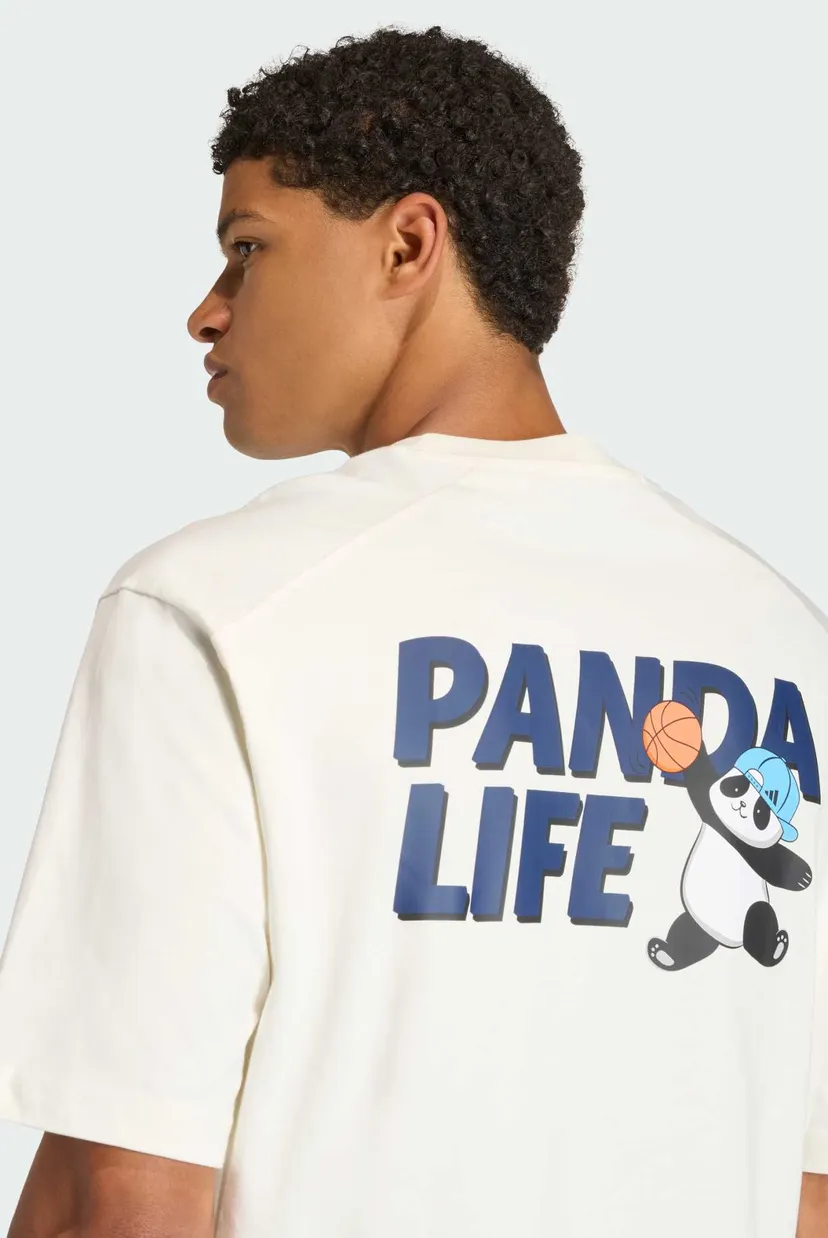 Мужская белая футболка PANDA CHILL HOOP GRAPHIC 5