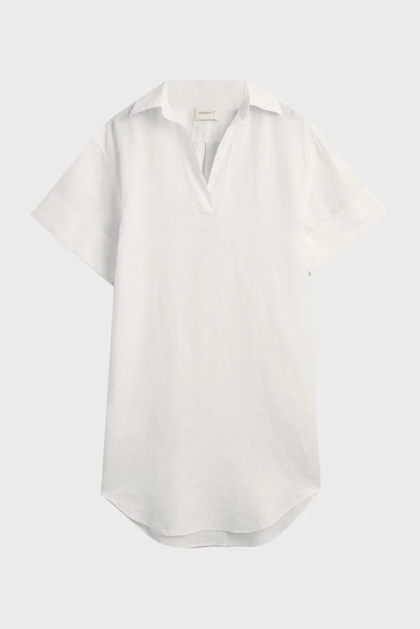 Жіноча біла лляна сукня REL SS LINEN CAFTAN 6