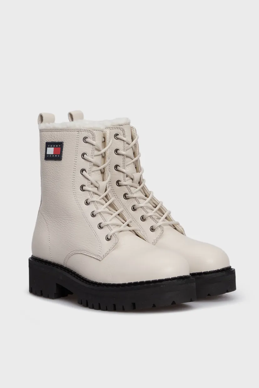 Женские белые кожаные ботинки TJW URBAN BOOT TUMBLED LTR WL 3