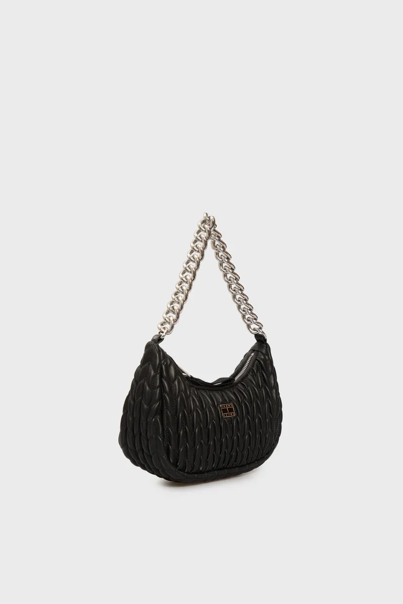 Жіноча чорна сумка ICONIC SHOULDER QUILTED 3