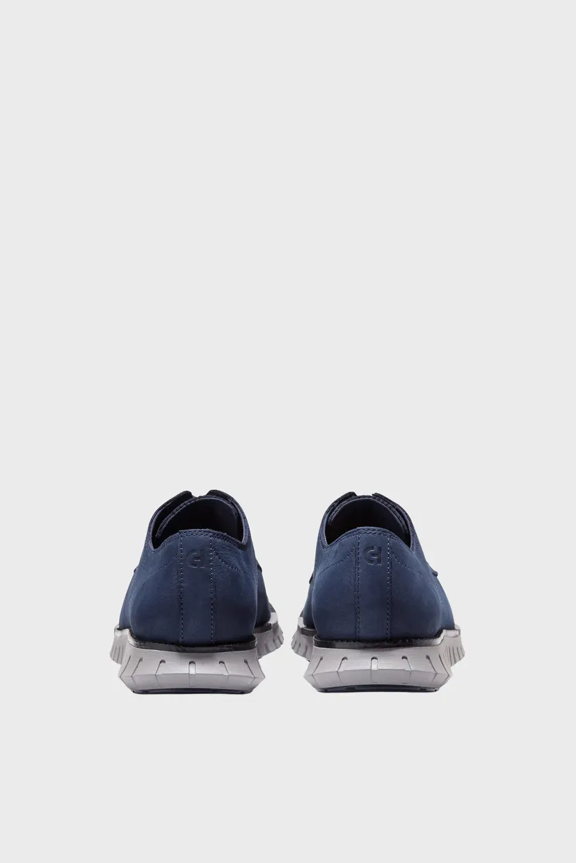 Мужские синие нубуковые кроссовки ZERØGRAND Remastered Plain Toe Oxford 4