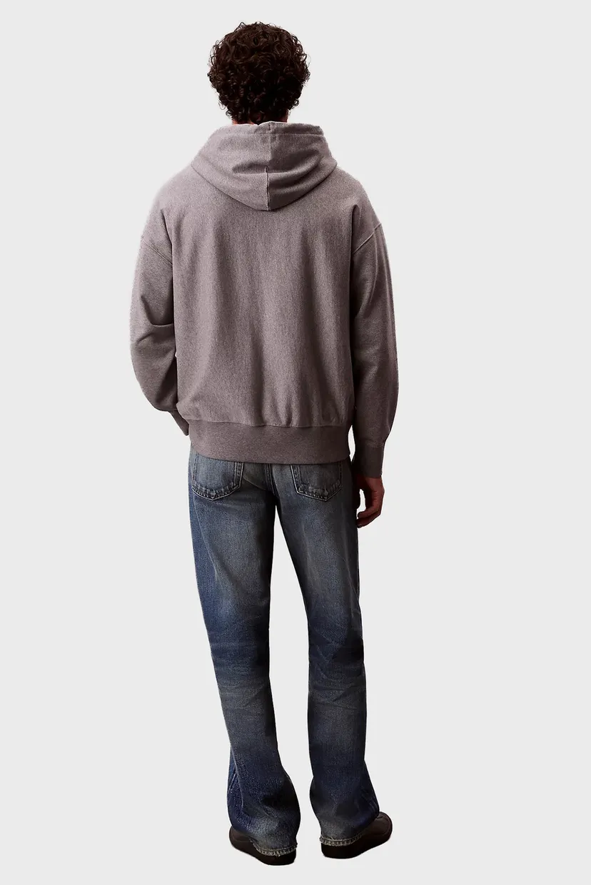 Мужское серое худи PREMIUM TERRY MONOGRAM 4